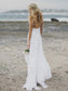 Applique V-neck Sleeveless A-Line/Princess Floor-Length Chiffon Wedding Dresses