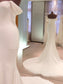 Short Court Off-the-Shoulder Sheath/Column Sleeves Train Spandex Wedding Dresses