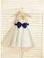 Tulle Lace A-line/Princess Sleeveless Scoop Tea-Length Flower Girl Dresses