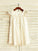 Lace Chiffon Short Tea-Length Sleeves A-line/Princess Scoop Flower Girl Dresses