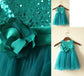 A-line/Princess Sequin Sleeveless Scoop Long Tulle Dresses