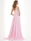 Sleeveless Applique A-Line/Princess Beading Straps Long Chiffon Dresses