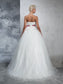 Gown Bowknot Strapless Long Sleeveless Ball Net Wedding Dresses