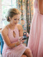 A-Line/Princess Sleeveless Floor-Length Scoop Chiffon Bridesmaid Dresses