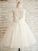 Tulle Sleeveless Lace Knee-Length Scoop A-Line/Princess Flower Girl Dresses