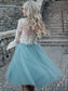 Scoop Long A-Line/Princess Sleeves Short/Mini Tulle Dresses