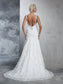 Spaghetti Long Trumpet/Mermaid Straps Sleeveless Lace Lace Wedding Dresses
