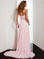 Beading Applique Sleeveless A-Line/Princess Sweetheart Long Chiffon Dresses