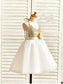 Halter Tulle Tea-Length A-line/Princess Sequin Sleeveless Flower Girl Dresses