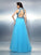 Beading High Sleeveless A-Line/Princess Neck Long Satin Dresses