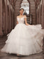 Sweep/Brush Applique Tulle Sleeveless Sweetheart A-Line/Princess Train Wedding Dresses