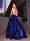 Ruffles A-Line/Princess Spaghetti Sequins Straps Sleeveless Floor-Length Dresses