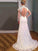 Sweep/Brush Applique V-neck Long Train Trumpet/Mermaid Sleeves Lace Wedding Dresses