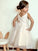 Tulle V-neck Knee-Length A-Line/Princess Lace Sleeveless Flower Girl Dresses