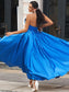 Ruffles A-Line/Princess Satin Sweetheart Sleeveless Floor-Length Dresses