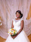Gown Organza Ball Scoop Sleeveless Applique Floor-Length Wedding Dresses