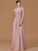 V-neck Floor-Length Beading A-Line/Princess Sleeveless Chiffon Bridesmaid Dresses