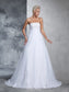 Gown Applique Strapless Ball Sleeveless Long Net Wedding Dresses