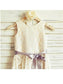 Scoop A-line/Princess Sleeveless Bowknot Lace Tea-Length Flower Girl Dresses