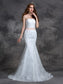 Sash/Ribbon/Belt Sleeveless Trumpet/Mermaid Long Strapless Lace Wedding Dresses