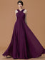 Sleeveless Halter Floor-Length A-Line/Princess Ruched Chiffon Bridesmaid Dresses
