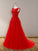 A-Line/Princess Train Sweep/Brush Sleeveless Scoop Applique Tulle Dresses