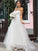Ruffles Sweetheart Tulle A-Line/Princess Sweep/Brush Sleeveless Train Wedding Dresses