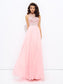Jewel Beading Sleeveless A-line/Princess Long Chiffon Dresses
