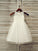 Sleeveless Sash/Ribbon/Belt A-Line/Princess Tulle Tea-Length Scoop Flower Girl Dresses