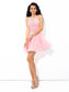 A-Line/Princess Sheer Neck Applique Sleeveless Short Chiffon Cocktail Homecoming Dresses Haylee Dresses