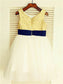 Tulle Sleeveless Sequin Scoop A-line/Princess Knee-Length Flower Girl Dresses