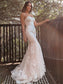 Lace Sweetheart Applique Trumpet/Mermaid Sweep/Brush Sleeveless Train Wedding Dresses