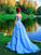 Applique Sleeveless Gown Tulle Off-the-Shoulder Ball Sweep/Brush Train Dresses