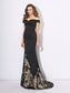 Off-the-Shoulder Lace Sleeveless Trumpet/Mermaid Long Satin Dresses