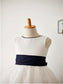 Bowknot Tulle Scoop Sleeveless Tea-Length A-line/Princess Flower Girl Dresses