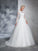 Sleeves Ball Bateau Long Long Gown Lace Net Wedding Dresses