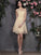 Pleats A-Line/Princess Short One-Shoulder Sleeveless Chiffon Bridesmaid Dresses