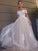 Sleeves Tulle Off-the-Shoulder Short Applique A-Line/Princess Floor-Length Wedding Dresses