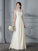 Scoop Sleeveless A-Line/Princess Chiffon Floor-Length Wedding Dresses