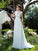 A-Line/Princess Sleeveless Applique Scoop Long Chiffon Dresses