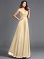 Sleeveless V-neck Long A-Line/Princess Chiffon Bridesmaid dresses