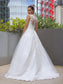 Sweep/Brush Tulle Lace A-Line/Princess Scoop Sleeveless Train Wedding Dresses