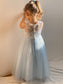 A-Line/Princess Lace Scoop Ankle-Length Tulle Sleeveless Flower Girl Dresses