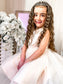 A-Line/Princess Scoop Bowknot Knee-Length Tulle Sleeveless Flower Girl Dresses