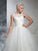 Bateau Ball Gown Long Sleeveless Applique Net Wedding Dresses