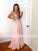 A-Line/Princess Chiffon Beading V-neck Sleeveless Floor-Length Dresses