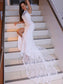 Lace Halter Sleeveless Trumpet/Mermaid Sweep/Brush Train Wedding Dresses