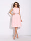 A-Line/Princess Jewel Ruffles Sleeveless Short Chiffon Cora Dresses Homecoming Dresses