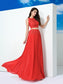 Lace Scoop A-Line/Princess Long Sleeveless Chiffon Two Piece Dresses