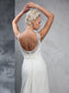 Trumpet/Mermaid Ruched Sleeveless Straps Long Chiffon Wedding Dresses